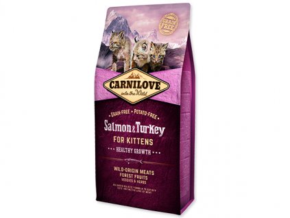 Carnilove Salmon and Turkey Kittens – Healthy Growth 6kg