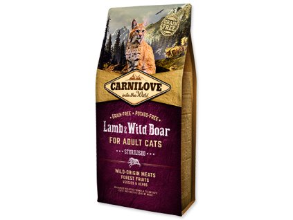 CARNILOVE Lamb and Wild Boar Adult Cats Sterilised 6 kg