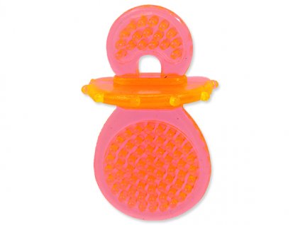 Hračka DOG FANTASY dudlík gumový oranžový 8 cm