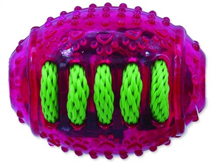 Hračka DOG FANTASY rugby míč gumový růžový 8 cm