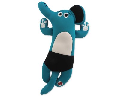 Hračka Dog Fantasy Water Float slon pískací a plovoucí turkysová 34cm