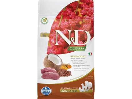 N&D QUINOA Dog GF Skin & Coat, Venison & Coconut Adult Mini
