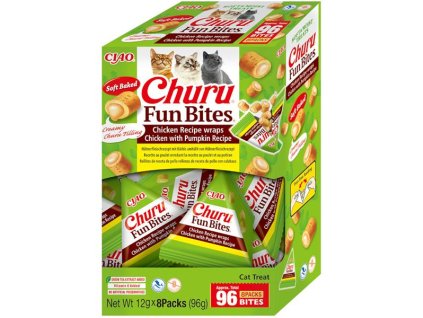 Inaba Churu Fun Bites cat snack kuře&dýně 96 g