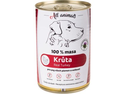 ALL ANIMALS konz. pro psy krůta mletá 400g