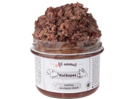 Kočkopes sklo Zvěřina ve vl. šťáva 200g