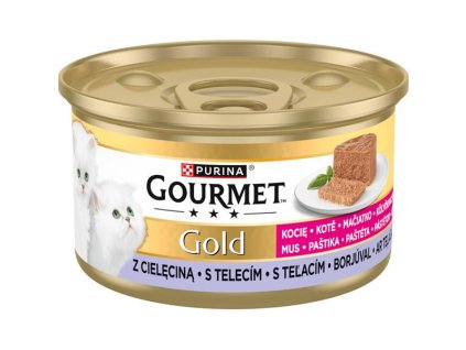 Gourmet Gold cat konzerva Kitten s telecím 85 g