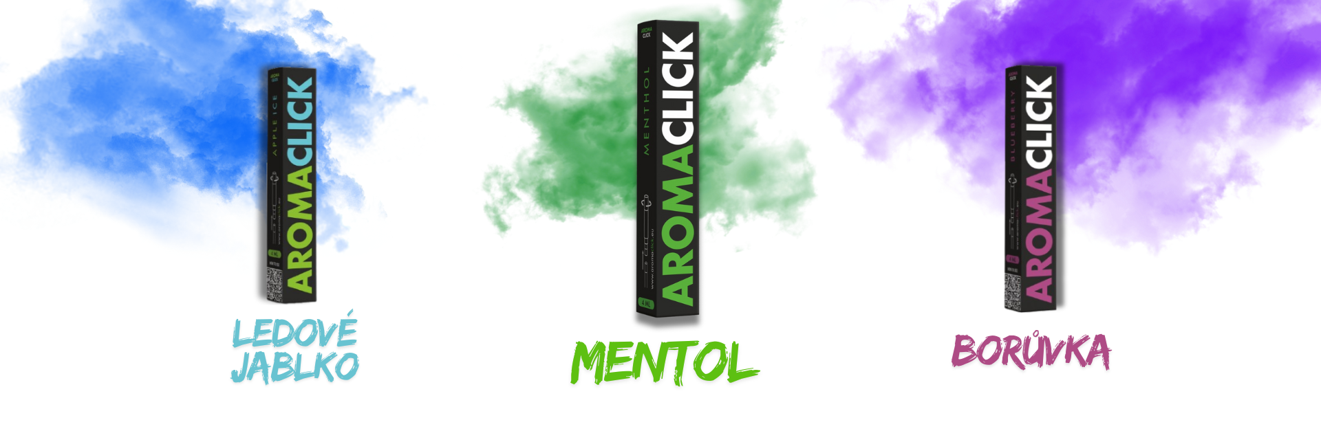 AromaClick, mentol - borůvka - ledové jablko , ochucení cigaret