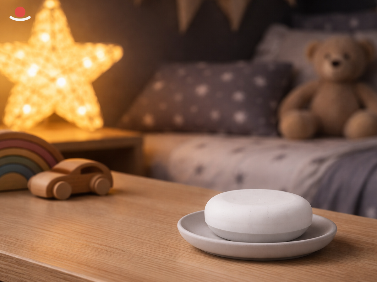 Světle šedý Maru s bílým aromakamenem v luxusním pokojíčku