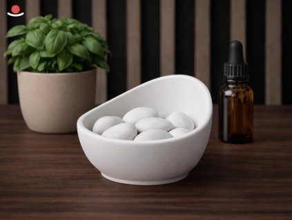 Bílý Mizu s bílými aromakamínky