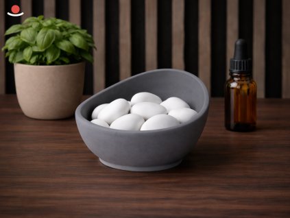 Tmavý Mizu s bílými aromakamínky