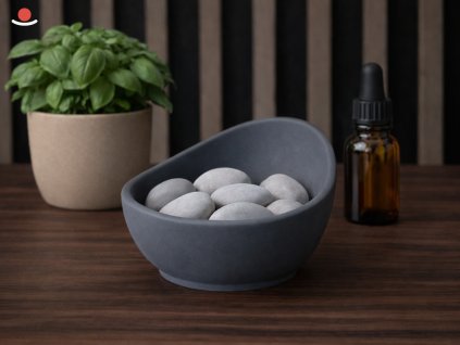 Tmavý Mizu s šedými aromakamínky