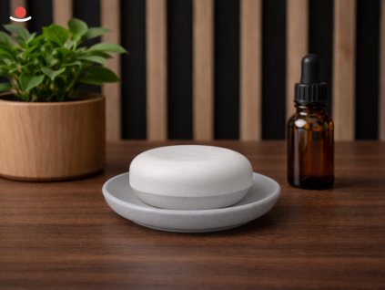 Světle šedý Maru s bílým aromakamenem