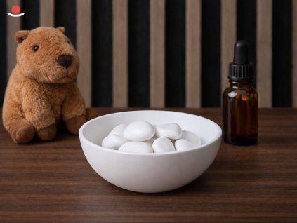 Bílé aroma kamínky v bílé Miyabi