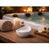 Bílý aroma kámen v bílé Mizu ve wellness centru