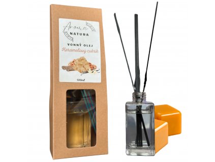 Vonný Olej s Tyčinkami - Karamelový Cukrík