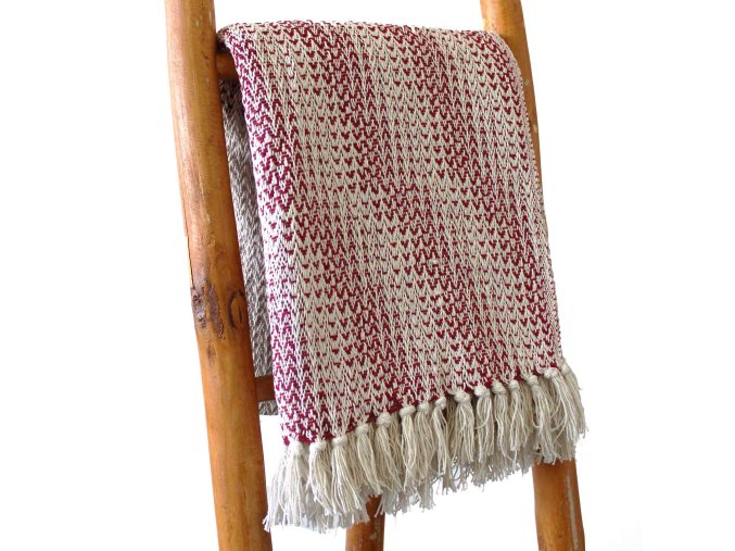 5241 4 awm boho pohodlny prehoz 125 x 150 cm rubinova dvoubarevna 1ks