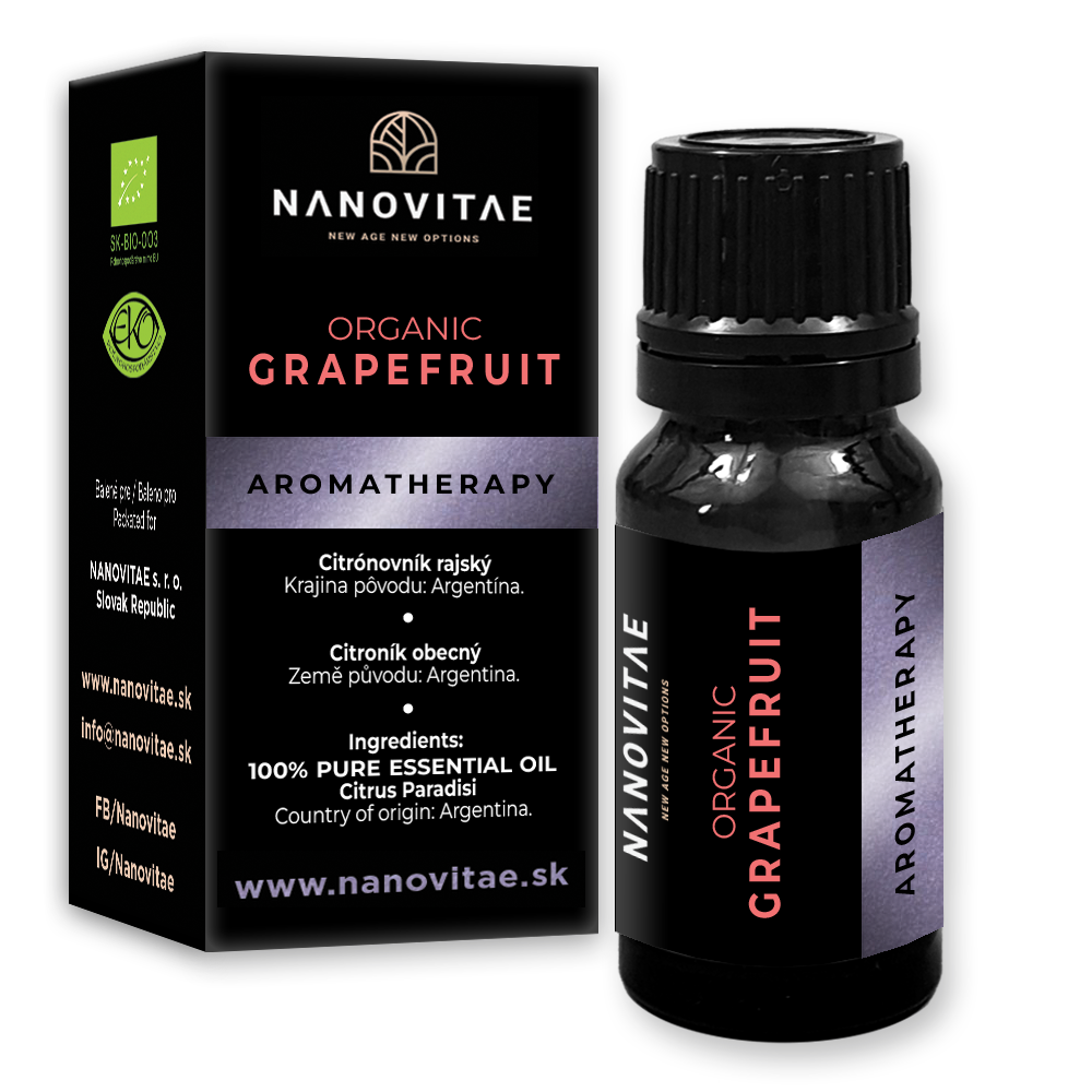 NANOVITAE Grapefruit esenciální olej – ORGANIC quality 10ml