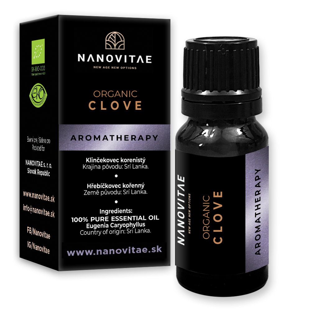 NANOVITAE Hřebíček esenciální olej – ORGANIC quality 10ml