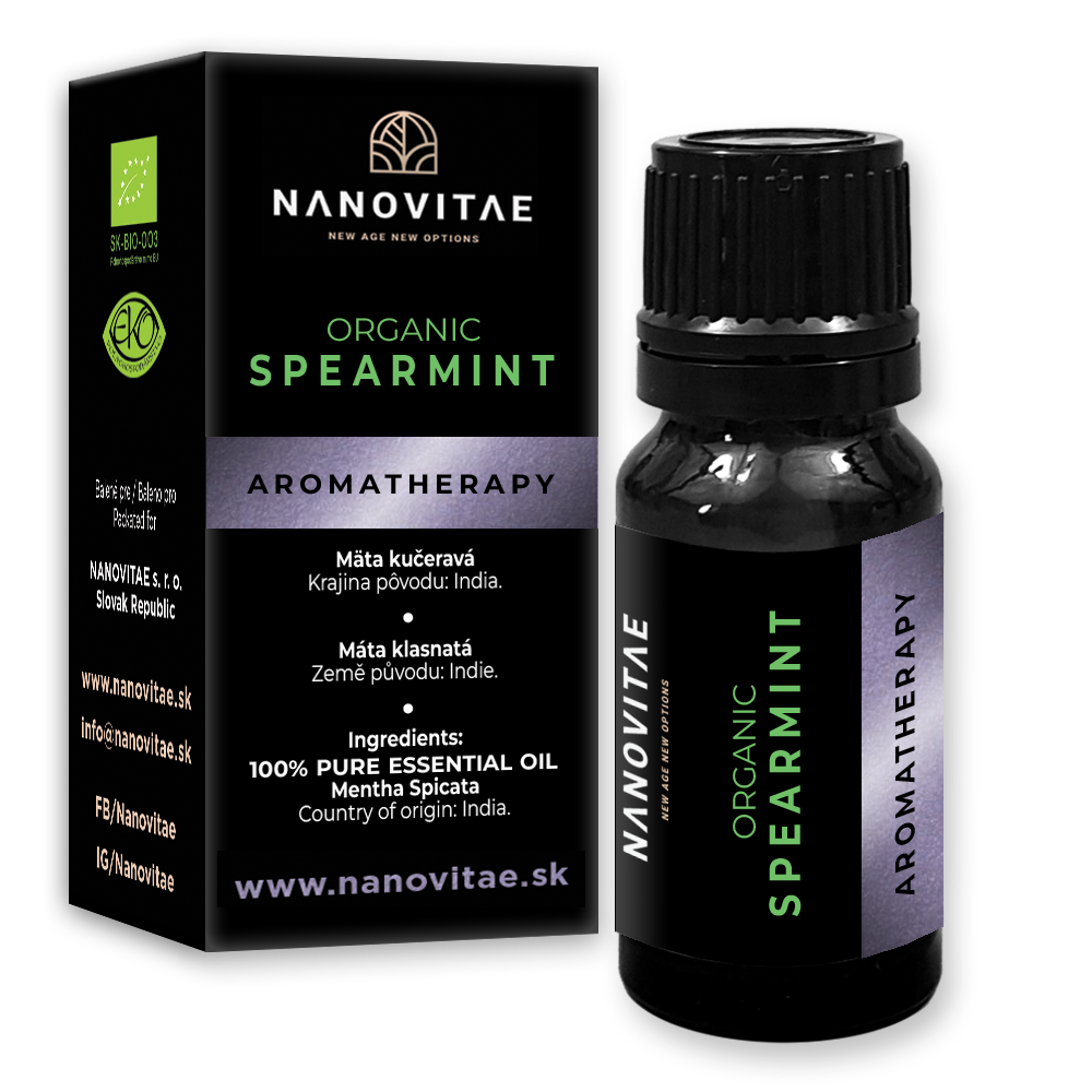 NANOVITAE SPEARMINT esenciální olej – ORGANIC quality 10ml