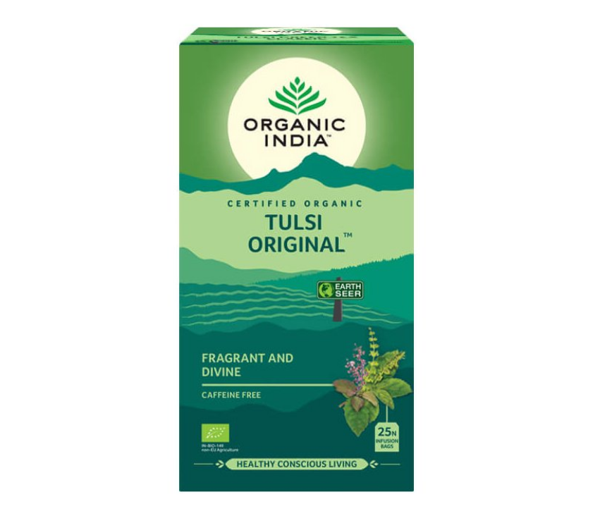 Organic India Tulsi Original, porcovaný čaj, 25 sáčků