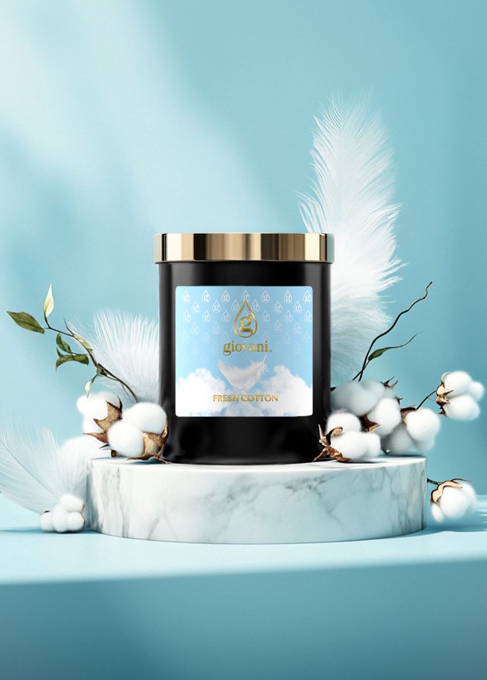 Κερί σπιτιού FRESH COTTON που αρωματίζει τον χώρο
