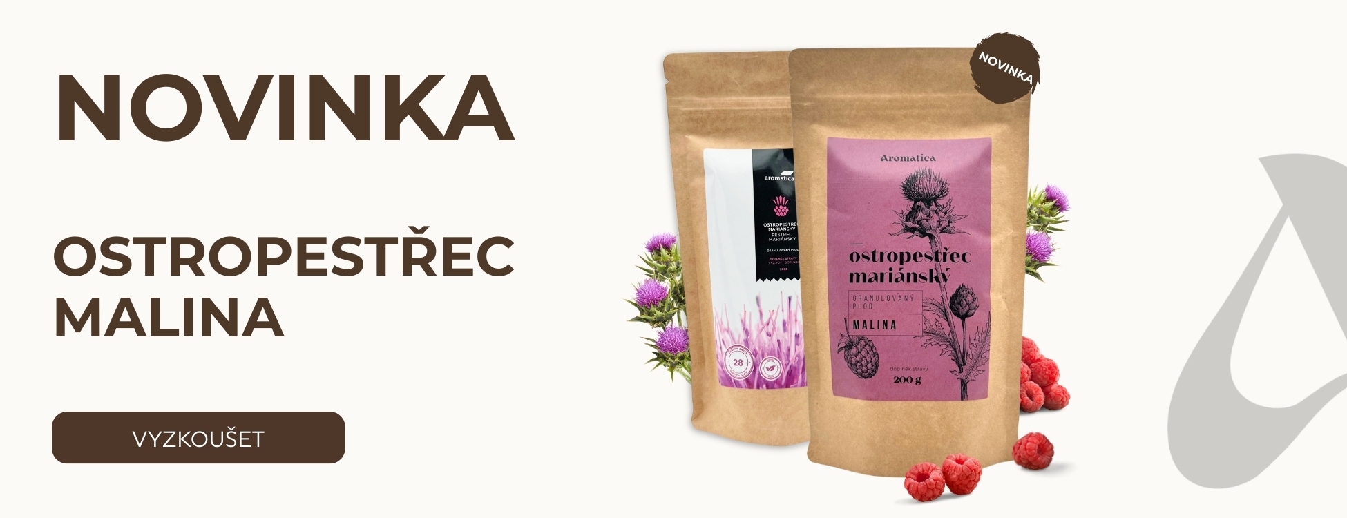 Novinka - ostropestřec malina