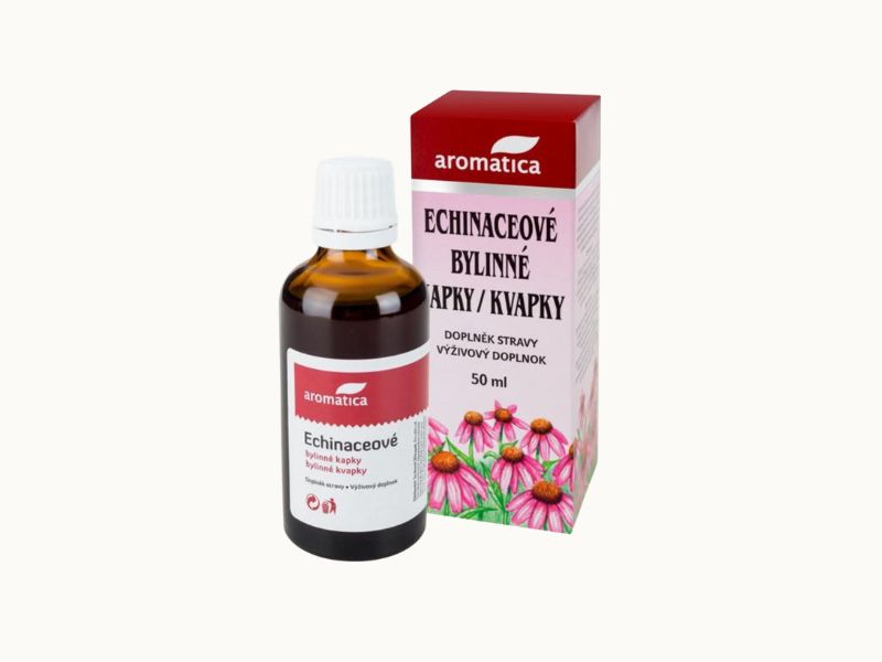 Bylinné kapky – echinacea, arodubin a ženšen