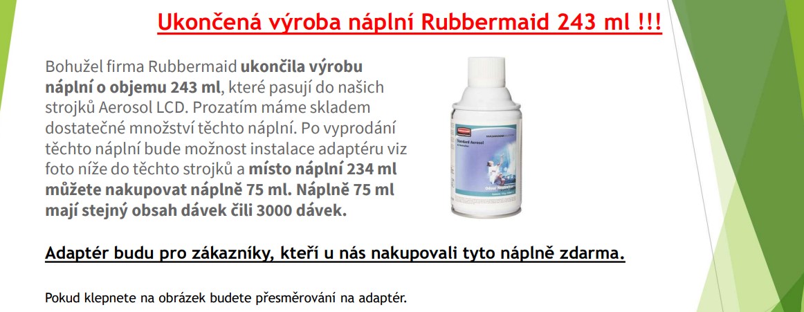 Náhrada 243 ml za 75 ml