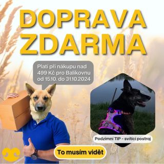 Na druhou půlku října jsme si pro vás připravili dopravu zdarma.🔥 Stačí v košíku vybrat Balíkovnu a doprava je na nás. 💛...