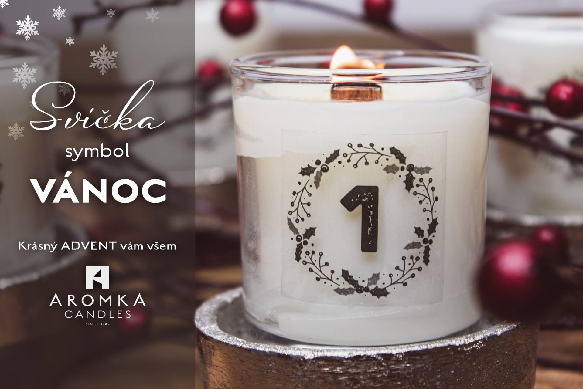 Vánoce 2021 svíčky AROMKA