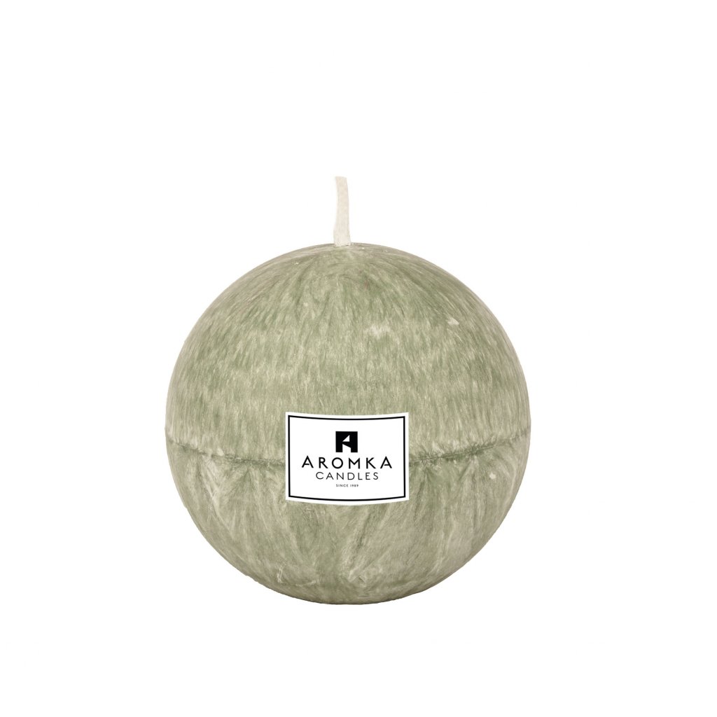 Přírodní vonná svíčka palmová - AROMKA - Mini Koule, 6 cm - Kopřiva