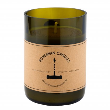 Přírodní vonná svíčka sójová - AROMKA - Sklenice od vína, 290 ml - Champagne