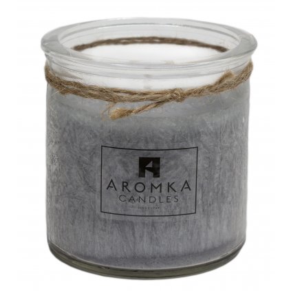 Přírodní vonná svíčka palmová - AROMKA - Recyklované sklo, 250 ml - Pánský Parfém