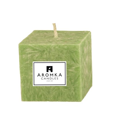 Přírodní vonná svíčka palmová - AROMKA - Hranol, průměr 6,2 cm, výška 6 cm -SÍLA STROMU-POWER OF TREE