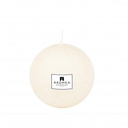 Přírodní vonná svíčka palmová - AROMKA - Mini Koule, 6 cm - BEZ VŮNĚ
