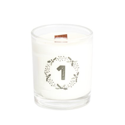 Přírodní vonná svíčka sójová - AROMKA - Mini Whiskovka, 90 ml -KOŘENÍ VÁNOC-CHRISTMAS CHARM