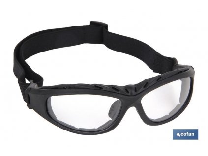 Tmavě polstrované ochranné brýle 4 v 1 C