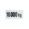 Označení zatížení 18000 kg samolepka
