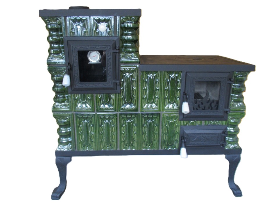 Kachlový sporák s troubou na vaření i topení