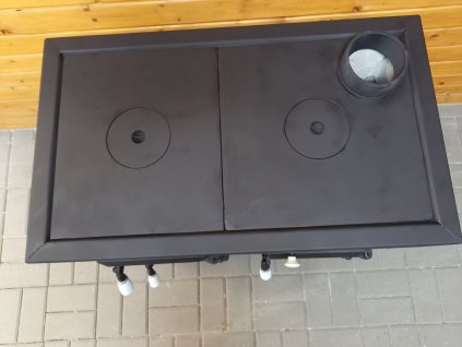 Kachlový sporák Adela hnědá pravé provedení