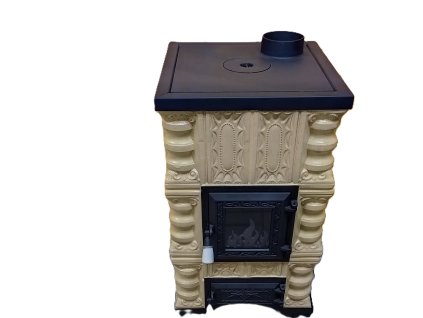 Kachlová kamna Oto s varnou deskou písková