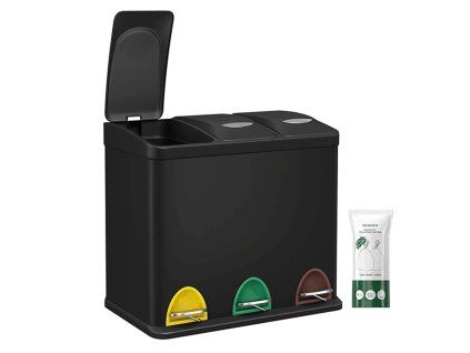 Koš na tříděný odpad, plast (Barva Černá)