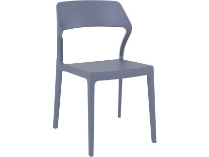 Plastová židle SNOW tmavě šedá