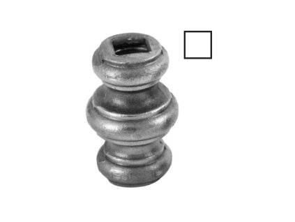 Dutý ocelový prvek čt. 12x12mm, 65xpr.40mm