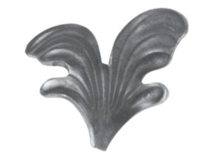 List lisovaný levý, 70x60mm, tl. 3mm