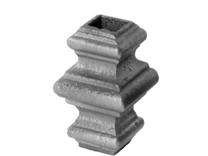 Dutý ocelový prvek čt. 14x14mm, 65x40mm