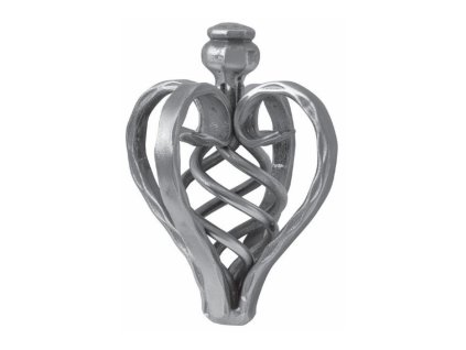 Ozdobný košíček srdce pr. 25mm, 140 x pr.115mm