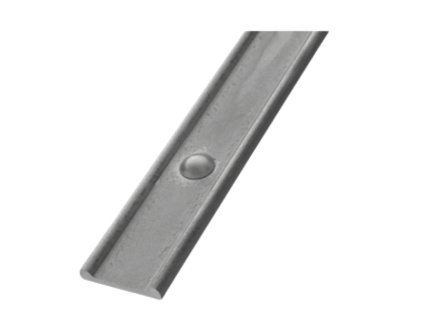 Madlo lisované s nýty 30x8mm, 2000mm, rozteč 122mm