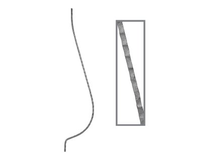 Šprušle balkonóvá čt. 12x12mm, H=1000mm