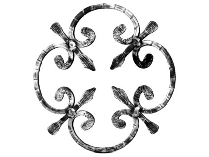 Rozeta čt. 8x8mm, d=250mm, bez objímky